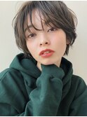 ショートカットハンサムショートハイライトダブルカラー前髪あり