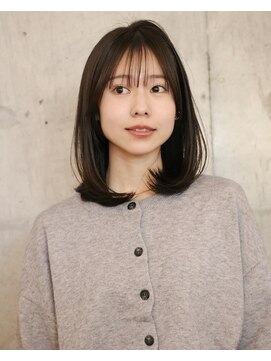 ガーデン オオタカノモリ(garden otakanomori) 大人可愛いナチュラル内巻きミディアム/前髪あり/艶ブラウン