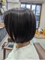 ロム ボブ/アッシュブラック/アースカラー/ヘルシースタイル/30代40代