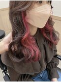 クセ毛の方にもオススメ！インナーカラー♪ピンク