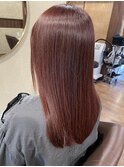 ロング×ツヤ系ピンクカラー