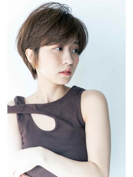 シェル 立川(shell) くびレイヤーエモージュグレージュカラーくびれショート【立川】