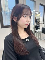 クレム 博多駅店(ChLem)&nbsp;顔まわりレイヤー 艶カラー 暗髪 韓国風 髪質改善 福岡美容室