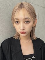 【PARK】切りっぱなしボブ×ハイトーンベージュ