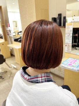 デザイニングヘアードゥ(designing hair Deux) レディースブリーチ無しピンクボブ