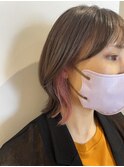 【ショートレイヤー×イヤリングカラー】