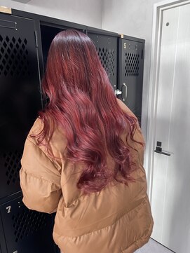 クム 横浜(qumu) 【qumu横浜】ブリーチなしレッドカラー