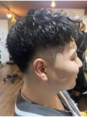 メンズパーマ　フェードパーマ