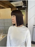 ぱっつんボブ/ワインドバング