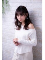 ヘアーアートシフォン 池袋西口店(Hair art chiffon)&nbsp;伸ばしかけくせ毛風くびれセミディ無造作カールピンクアッシュ