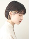 ショートボブ ショートカット 重めボブ 熊本県 インナーカラー