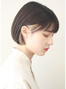ルアン 上通り(ruen) ショートボブ ショートカット 重めボブ 熊本県 インナーカラー