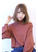 ことりベージュローライト大人かわいい小顔スリークボブ大人ボブ
