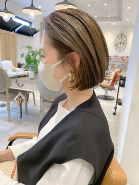 ラボヌール ヘアーウル 春日部西口店(La Bonheur hair heureux) 上品大人ボブ20代30代40代アースカラー似合わせカット