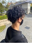 ツイストパーマツイストスパイラルパーマツーブロック刈り上げ