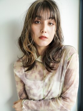 シェル 吉祥寺(shell) 大人可愛い小顔シースルーバングインナーカラーアッシュ20代30代