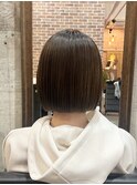 一度はしたくなる顎ラインのやや前下がりボブ♪艶髪ヘア