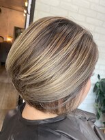 ハサミバイアトリエナガノ 千葉(8sami by atelier nagano)&nbsp;デザインカラー／レイヤーカット/ウエットヘア/オリーブベージュ