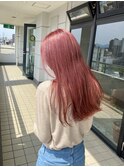 20代透明感抜群♪ダブルカラーブリーチハイトーンピンクカラー