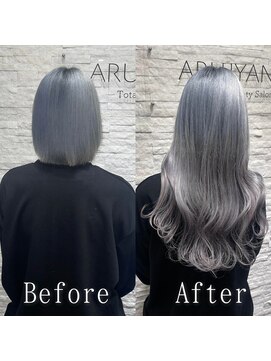 あるじゃんすー 心斎橋店 ラベンダーシルバー#シールエクステ#モード#大人かわいい#心斎橋