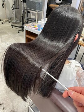 キャパサウス 春日 大野城店(CAPA south) 美髪ロング　髪質改善縮毛矯正ストレート　暗髪カラー