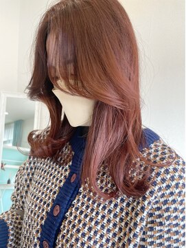 ウル(uLu.) 【ブリーチなし】レッドカラー/顔周りカット/レッドブラウン