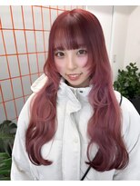 ペレ 渋谷(PELE)&nbsp;黒髪／グレーベージュ/レイヤーロング/前髪パーマ／渋 谷