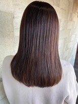 ビスクヘアデザイン(bisq hair design)&nbsp;髪質改善カラー　艶カラー　ブラウンカラー　ミディアム