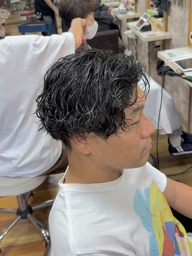 イエローコーン 金沢文庫店(YELLOW CORN) ツイストスパイラル×七三分けスタイル