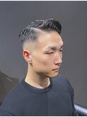ビジネスフォーマル 七三オールバック スキンフェードカット