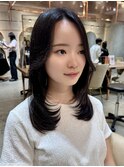 ◯ ショート/ハイライトカラー/白髪/白髪ぼかしくびれヘア錦糸町