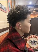 スパイキーショート×ピンパーマ