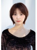 ソフトウルフ前髪ありベージュボブ 外はね【AIN.表参道】川原