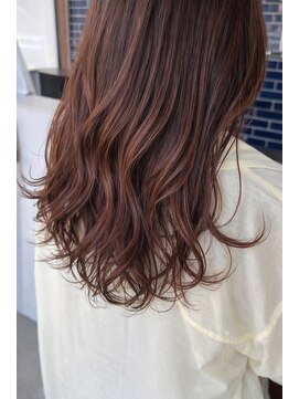 リドル ヘアー 駒生店(Riddle HAIR) ツヤと透明感の暖色ブラウンカラー