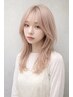 【1回では出せない透明感カラー】カット+ダブルブリーチ+美髪トリートメント