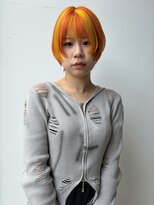 ロックス バイ マグ 松本(rocks BY MAG)&nbsp;ケアブリーチオレンジカラーボブレイヤーミニウルフ
