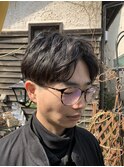 おしゃれメンズセンターパート
