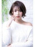 切りっぱなし濡れ髪ショートウルフヘムライトくびれヘアグラボブ