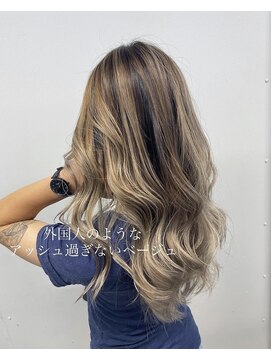 スーク 宜野湾店(suuk) アッシュベージュバレイヤージュ