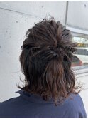 ヘアセット ナチュラル可愛いハーフアップくるりんぱ お呼ばれ