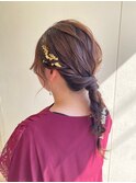 編みおろし◯金箔アレンジ◯ヘアアレンジ◯ヘアセット