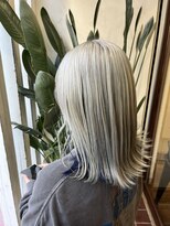 アン(Hair make un)&nbsp;【ダブルカラー】シルバー×インディゴブルー♪
