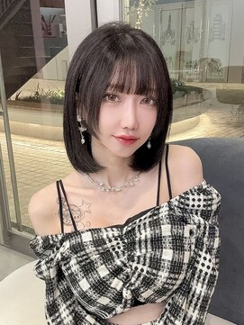 クム(kumu) 【kumu】姫カットレイヤー×黒髪パッツンボブ.