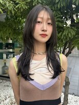 エム(M) 【ブリーチなし】オリーブグレージュ/レイヤーカット/顔周り