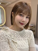 サンド ミュウ 横浜店(sand mieu) ボブディオリーブベージュ髪質改善縮毛矯正フェイスレイヤー