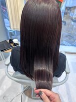 ハニー 町田(HONEY)&nbsp;髪質改善　バイカルテ　ツヤ髪　ストレート　くすみベージュ