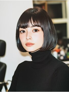 ノーブル 白金台店(Noble by PROGRESS) ☆前髪あり耳掛け丸みくびれ大人ショートボブ30代40代50代☆