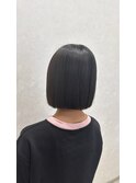韓国風切りっぱなしボブ