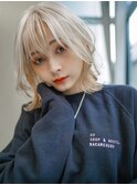 【GEEKS渋谷】ホワイトブロンド/小顔ウルフ/ハイトーン/20代30代