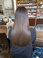 メロウ ヘア(mellow hair) 赤みを消したベージュ系のカラーに仕上げました